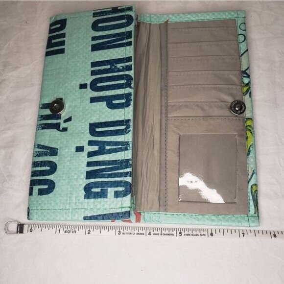 Cute aquamarine mermaid canvas wallet - Picture 4 of 8